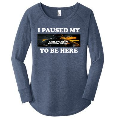 Joe Peeks I Paused My Call Of Duty Black Ops 6 To Be Here Women's Perfect Tri Tunic Long Sleeve Shirt