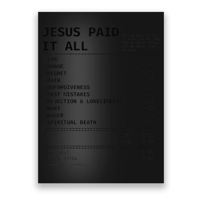 Jesus Paid It All Poster