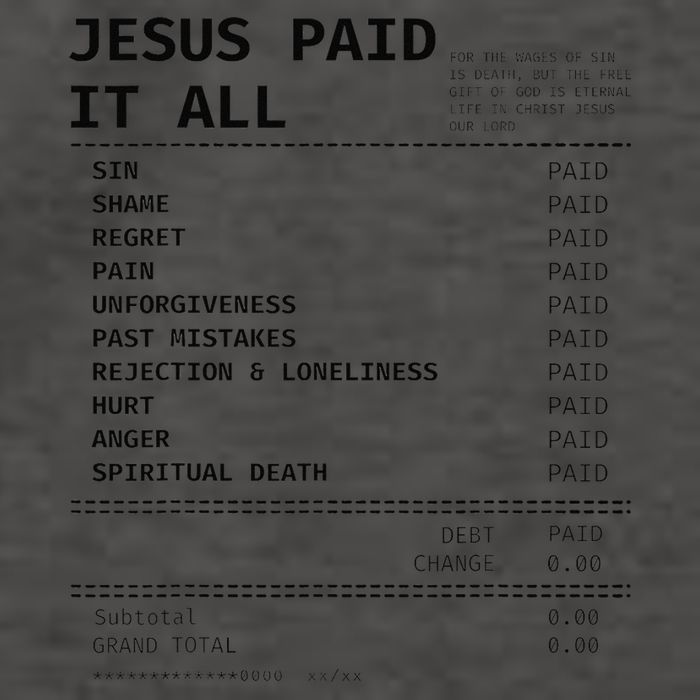 Jesus Paid It All Vector Backpack
