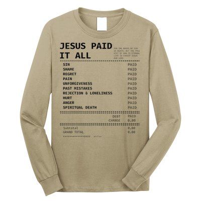 Jesus Paid It All Long Sleeve Shirt