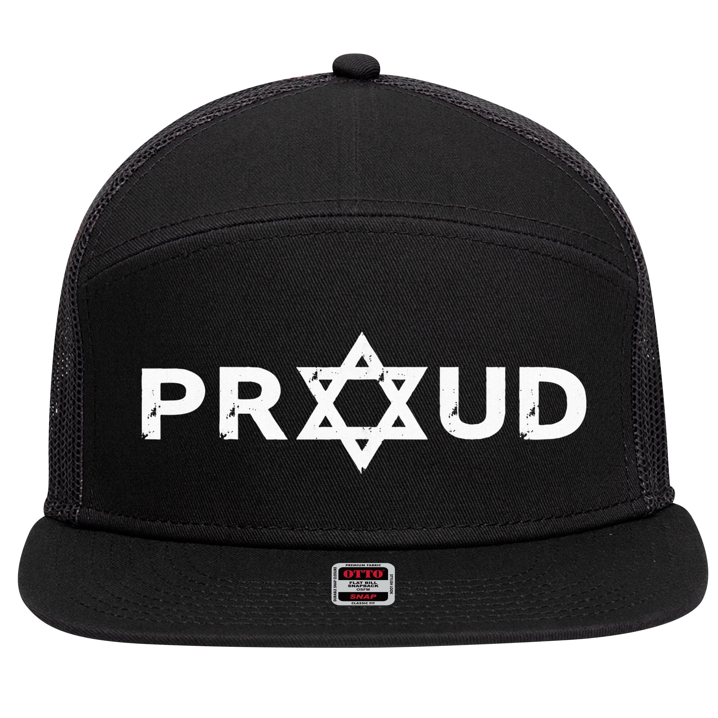 Jew Proud Jewish  7 Panel Mesh Trucker Snapback Hat