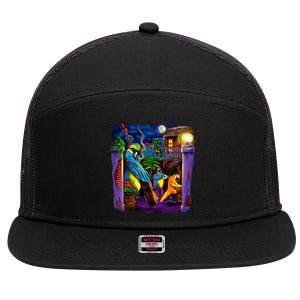 Jazz Parrots 7 Panel Mesh Trucker Snapback Hat