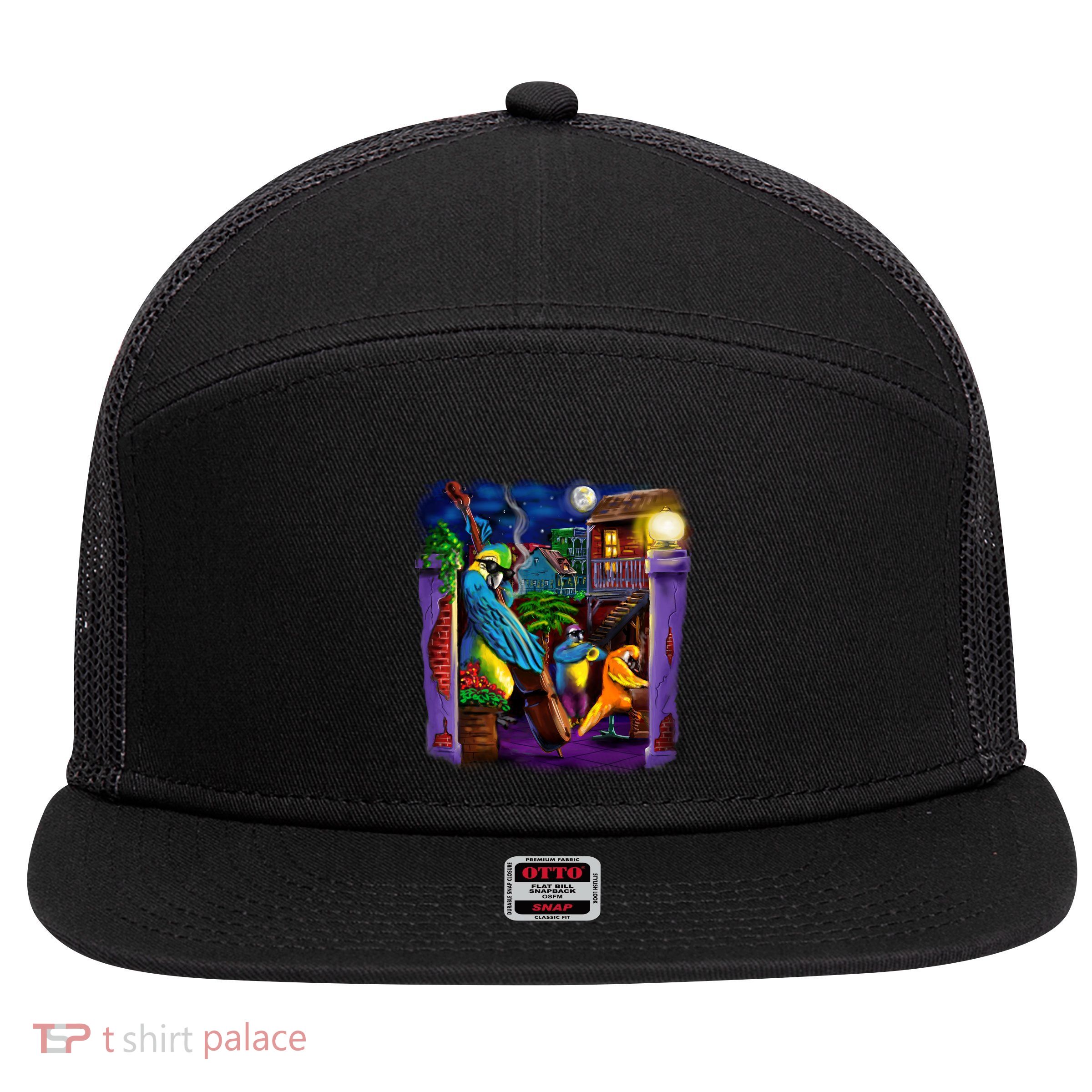 Jazz Parrots 7 Panel Mesh Trucker Snapback Hat
