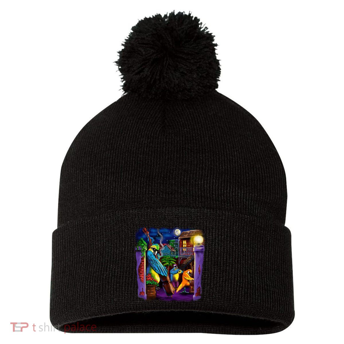 Jazz Parrots Pom Pom 12in Knit Beanie