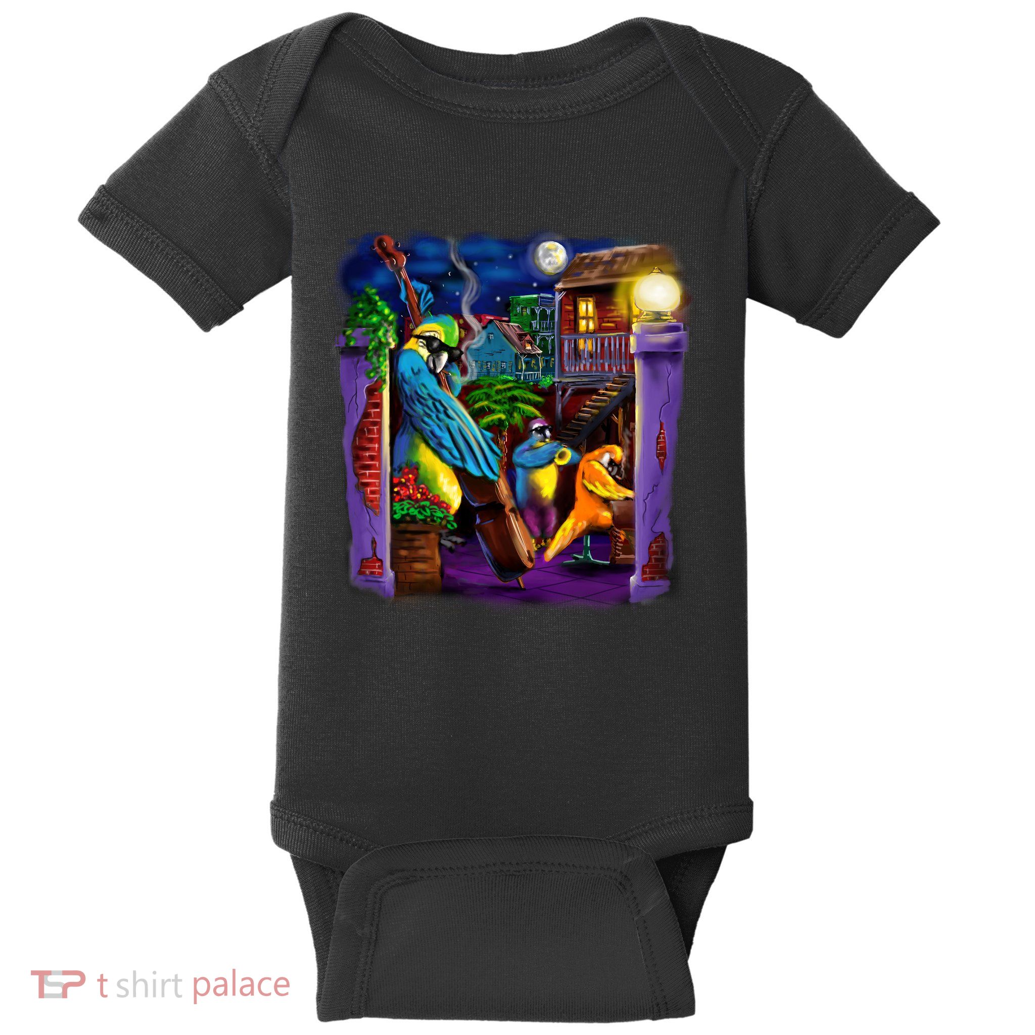 Jazz Parrots Baby Bodysuit
