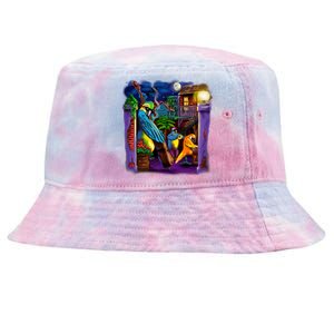 Jazz Parrots Tie-Dyed Bucket Hat