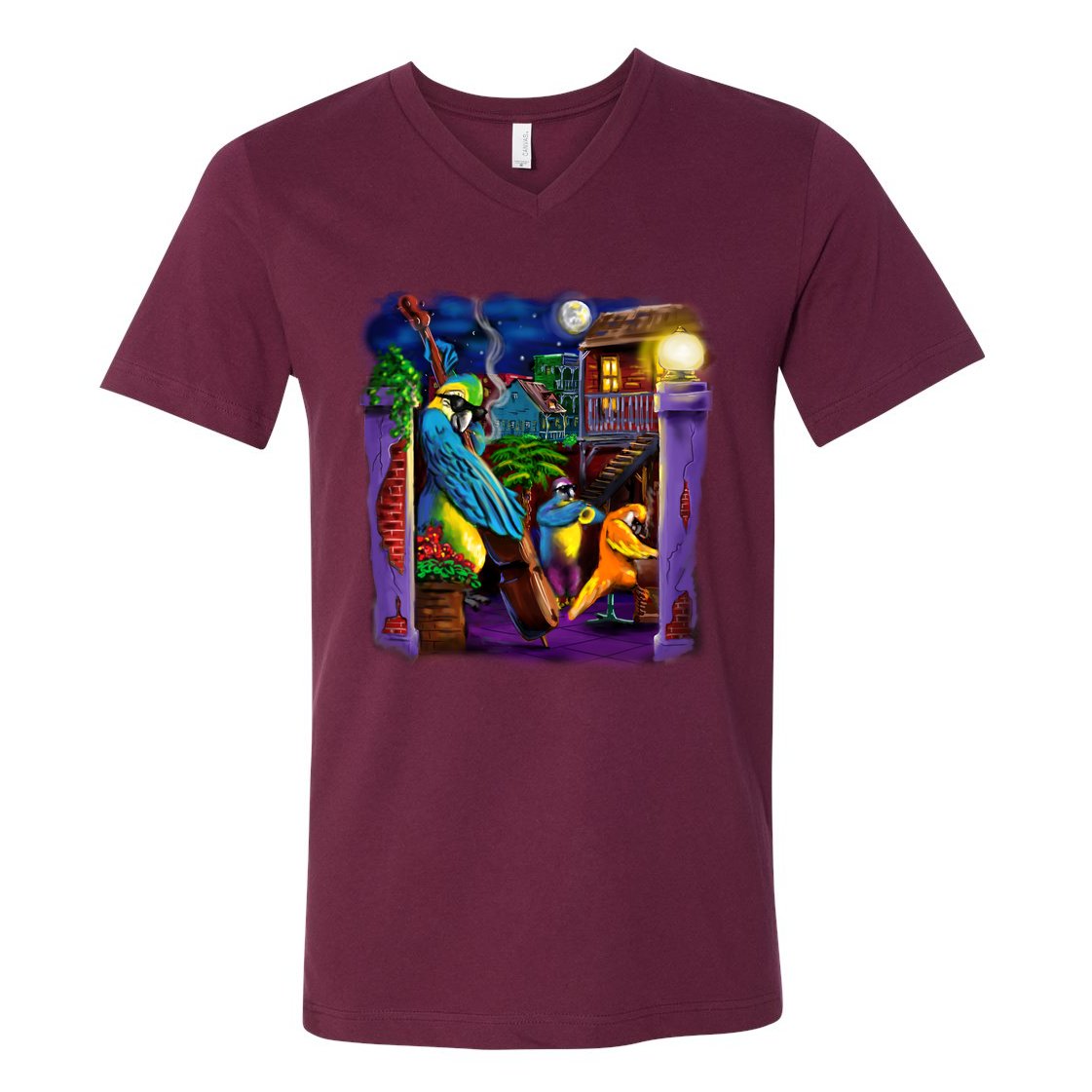 Jazz Parrots V-Neck T-Shirt