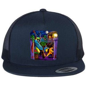 Jazz Parrots Flat Bill Trucker Hat