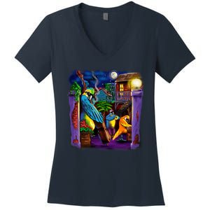 Jazz Parrots Women's V-Neck T-Shirt