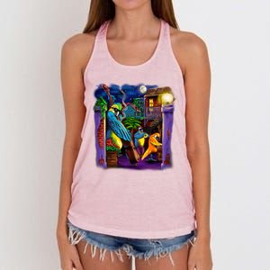 Jazz Parrots Women's Knotted Racerback Tank