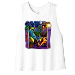 Jazz Parrots Women's Racerback Cropped Tank