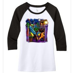 Jazz Parrots Women's Tri-Blend 3/4-Sleeve Raglan Shirt