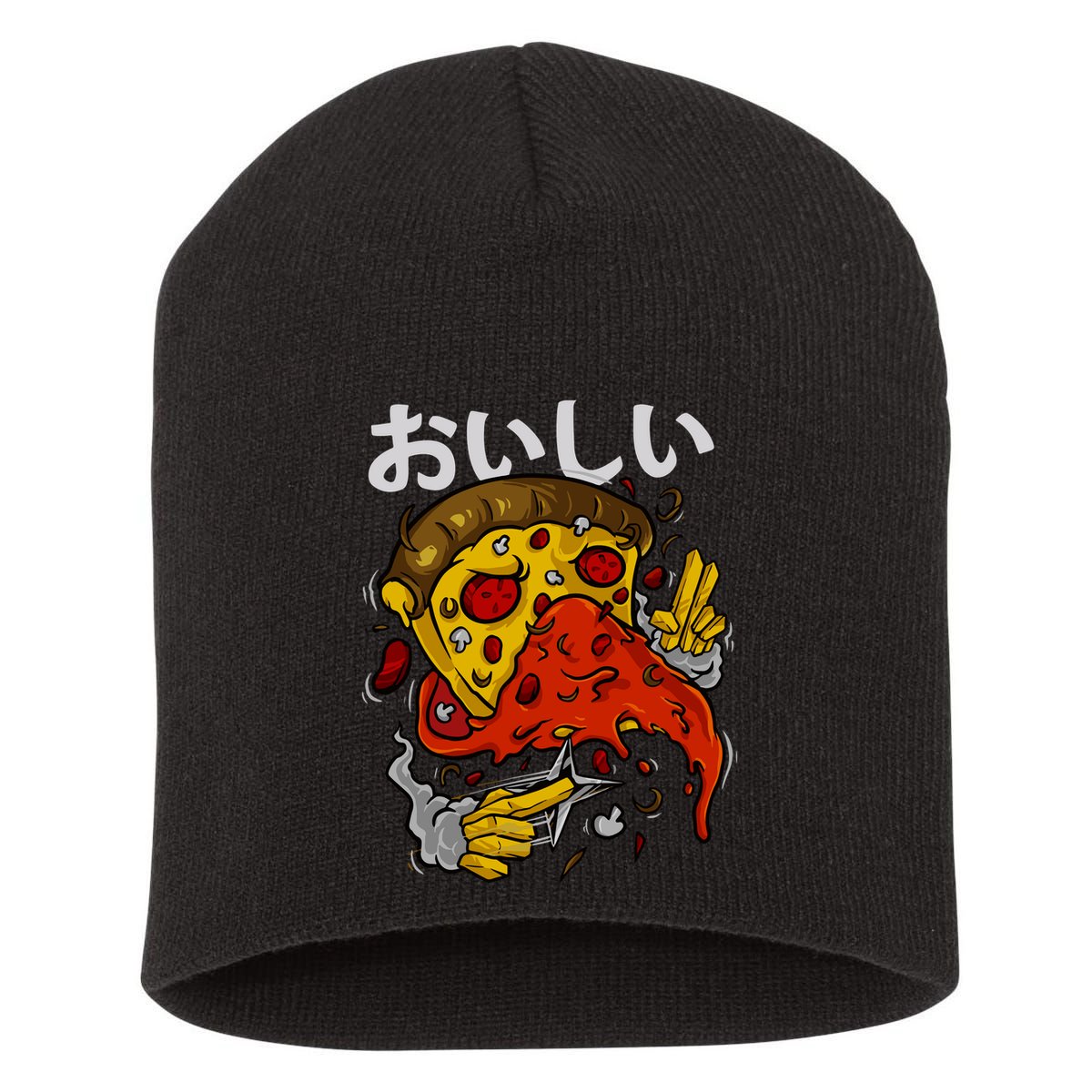 Jutsu Pizza Short Acrylic Beanie