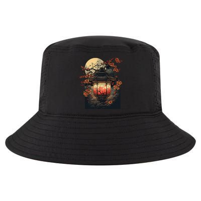 Japanese Pagoda Lantern Japan Art Sakura Blossom Zen Art Cool Comfort Performance Bucket Hat