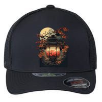 Japanese Pagoda Lantern Japan Art Sakura Blossom Zen Art Flexfit Unipanel Trucker Cap