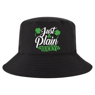 Just Plain Lucky Funny St Patrick's Feeling Lucky Irish Meme Gift Cool Comfort Performance Bucket Hat