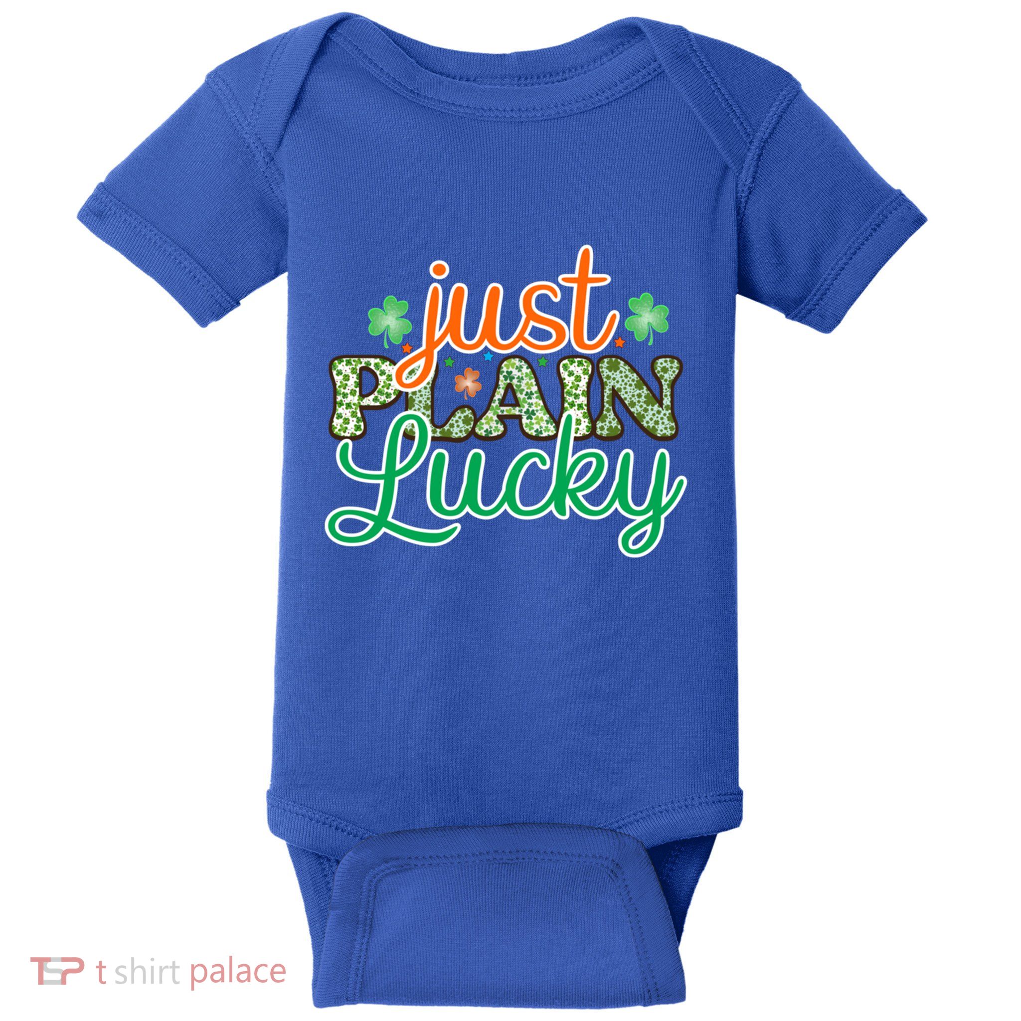 Just Plain Lucky Shamrock Fun Vibes Gift Baby Bodysuit