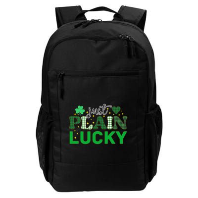 Just Plain Lucky St Patricks Day Vibes Gift Daily Commute Backpack
