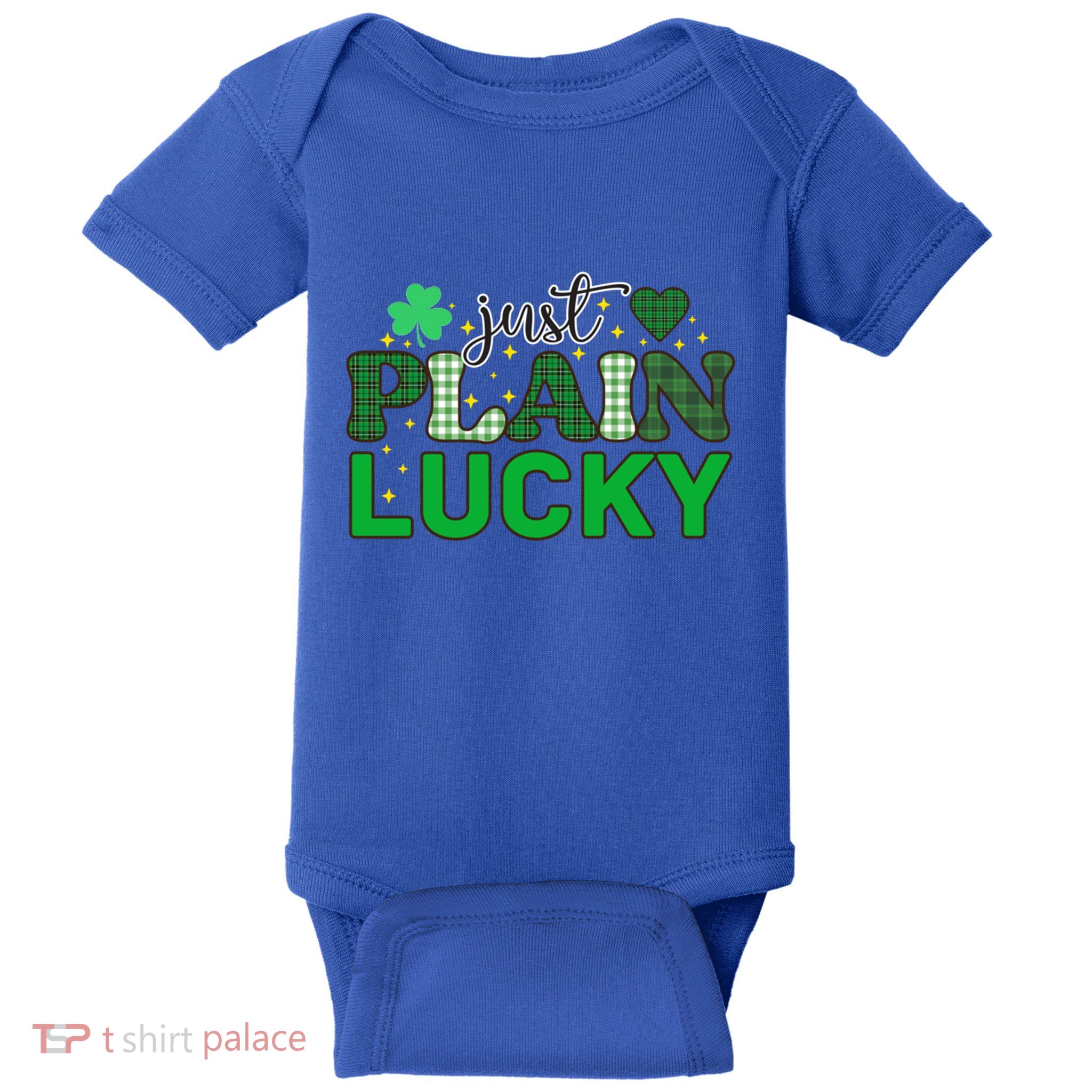 Just Plain Lucky St Patricks Day Vibes Gift Baby Bodysuit