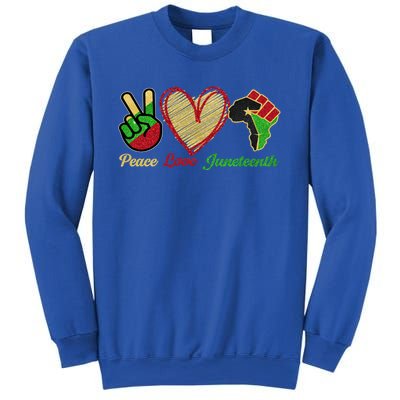 Juneteenth Peace Love Black Black History Month Freedom Day Funny Gift Sweatshirt