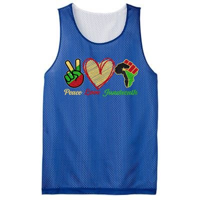 Juneteenth Peace Love Black Black History Month Freedom Day Funny Gift Mesh Reversible Basketball Jersey Tank