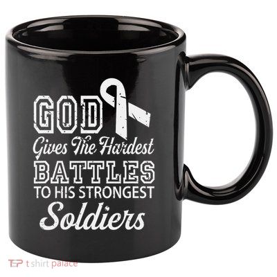Jesus Prayer Lung Cancer Warrior Gift Lung Cancer Awareness 11oz C Handle Ceramic Mug
