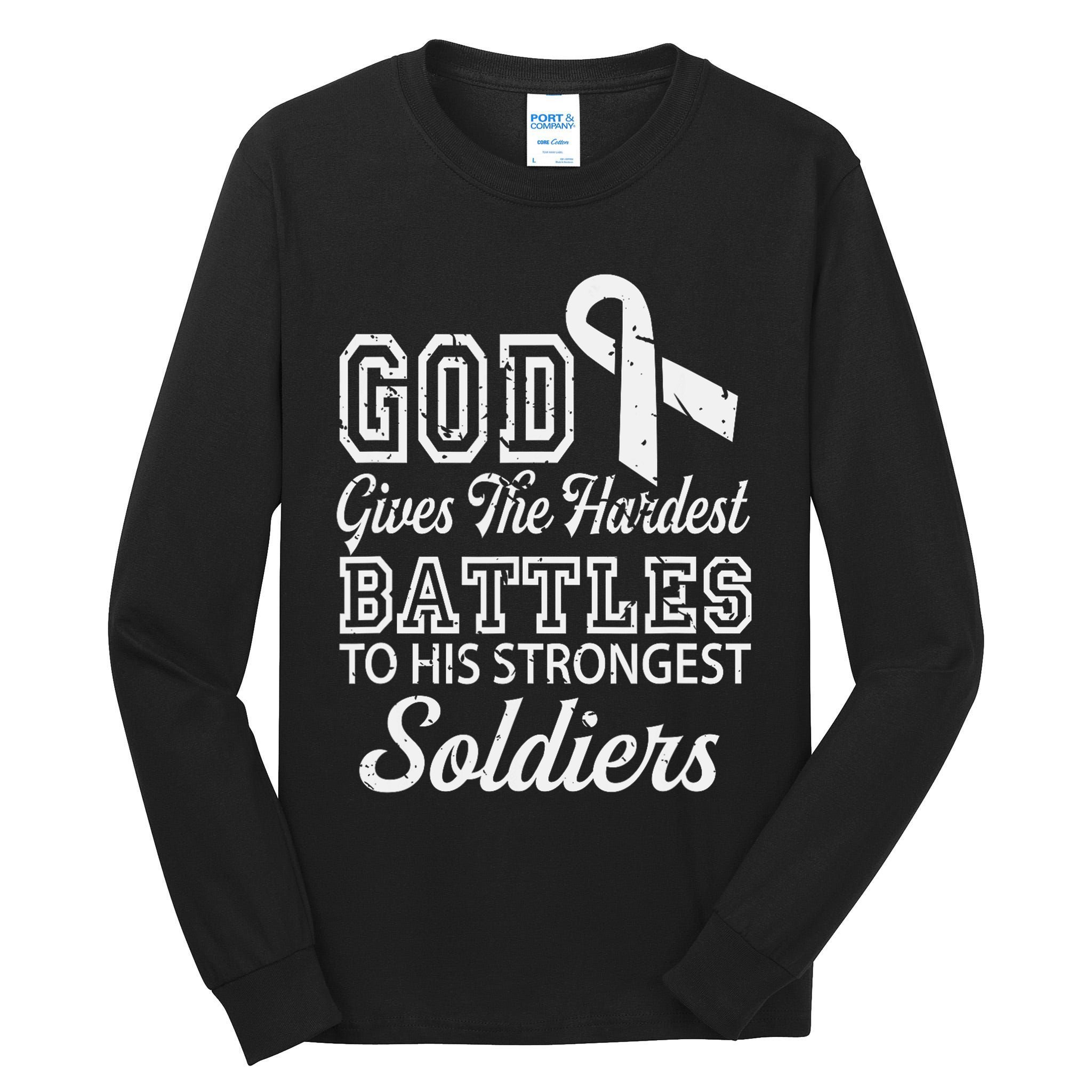 Jesus Prayer Lung Cancer Warrior Gift Lung Cancer Awareness Tall Long Sleeve T-Shirt