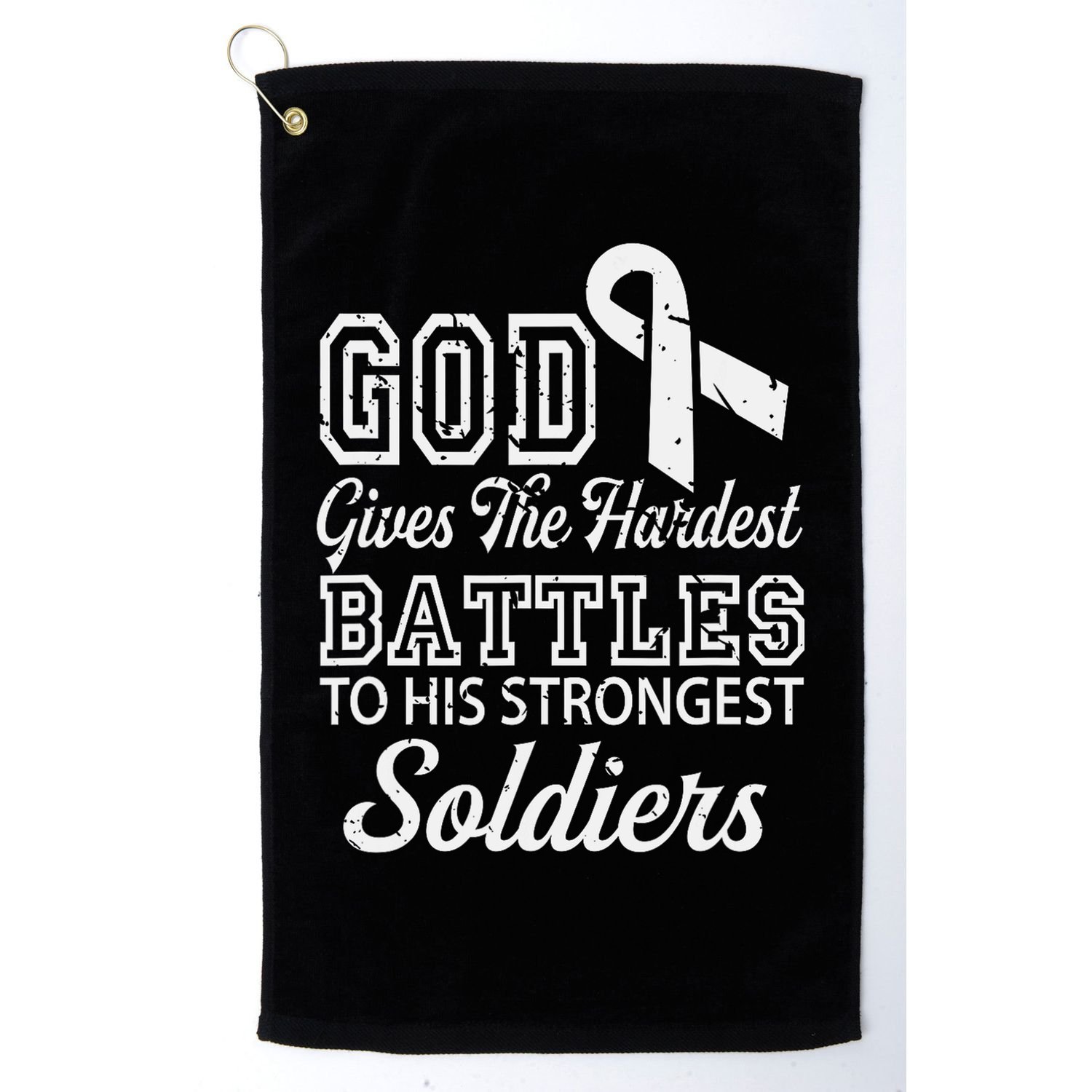 Jesus Prayer Lung Cancer Warrior Gift Lung Cancer Awareness Golf Towel