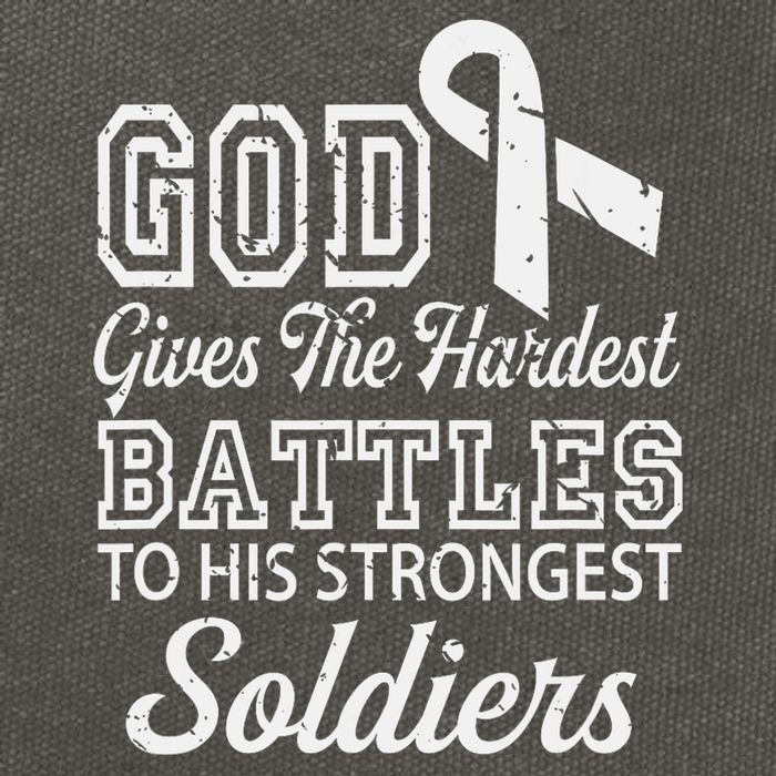 Jesus Prayer Lung Cancer Warrior Gift Lung Cancer Awareness Cotton Canvas Backpack