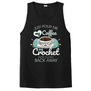 Just Pour Me My Coffee Hand Me My Crochet PosiCharge Competitor Tank