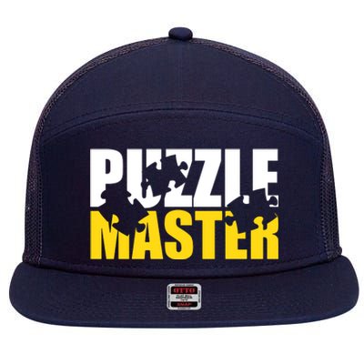 Jigsaw Puzzle Master 7 Panel Mesh Trucker Snapback Hat