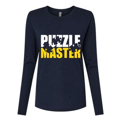 Jigsaw Puzzle Master Womens Cotton Relaxed Long Sleeve T-Shirt