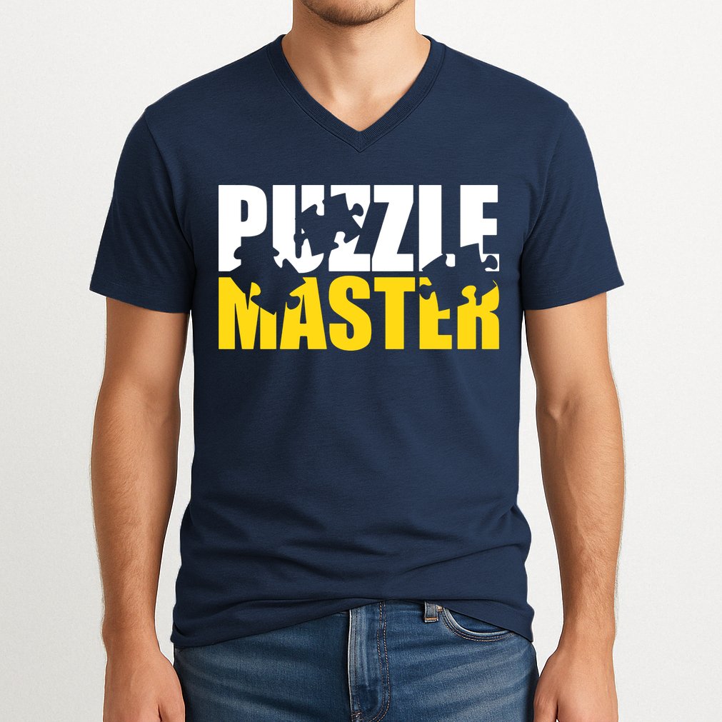 Jigsaw Puzzle Master V-Neck T-Shirt