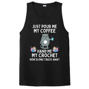 Just Pour Me My Coffee Hand Me My Crochet PosiCharge Competitor Tank