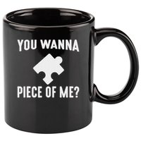 Jigsaw Puzzle Master Puzzle King Queen You Wanna Piece Of Me 11oz C Handle Ceramic Mug