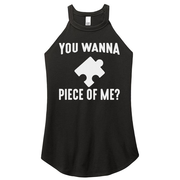 Jigsaw Puzzle Master Puzzle King Queen You Wanna Piece Of Me Women's Perfect Tri Rocker Tank