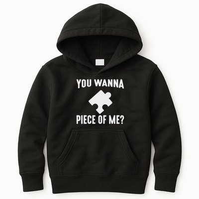 Jigsaw Puzzle Master Puzzle King Queen You Wanna Piece Of Me Kids Hoodie