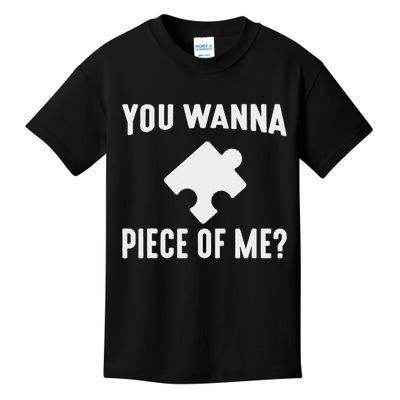 Jigsaw Puzzle Master Puzzle King Queen You Wanna Piece Of Me Kids T-Shirt