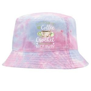 Just Pour Me My Coffee Hand Me My Crochet Funny Crocheting Tie-Dyed Bucket Hat