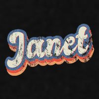 Janet Personalized Name Custom Lettering 70S Ladies PosiCharge Tri-Blend Wicking Tank