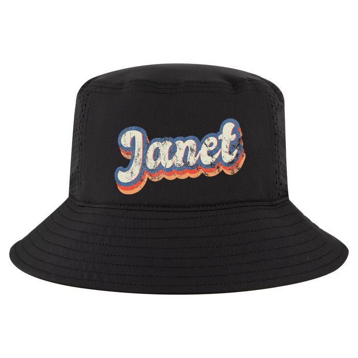 Janet Personalized Name Custom Lettering 70S Cool Comfort Performance Bucket Hat