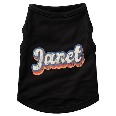 Janet Personalized Name Custom Lettering 70S Doggie Tank