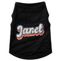 Janet Personalized Name Custom Lettering 70S Doggie Tank