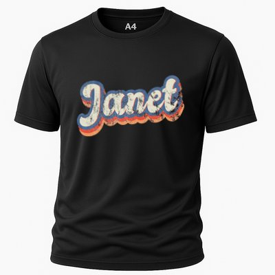 Janet Personalized Name Custom Lettering 70S Performance Shirt