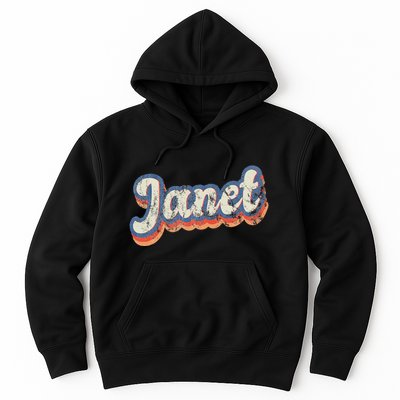 Janet Personalized Name Custom Lettering 70S Hoodie