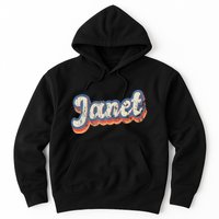 Janet Personalized Name Custom Lettering 70S Hoodie