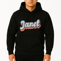 Janet Personalized Name Custom Lettering 70S Hoodie