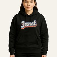 Janet Personalized Name Custom Lettering 70S Hoodie