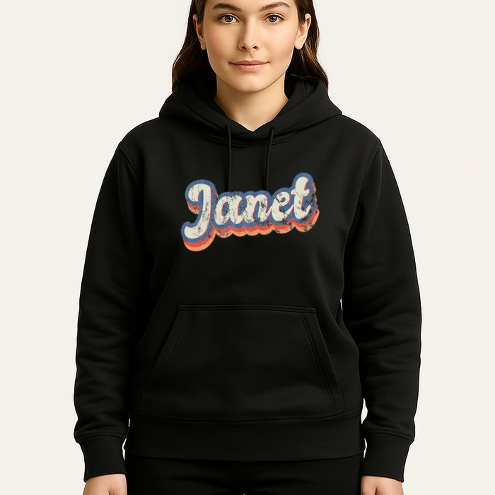Janet Personalized Name Custom Lettering 70S Hoodie