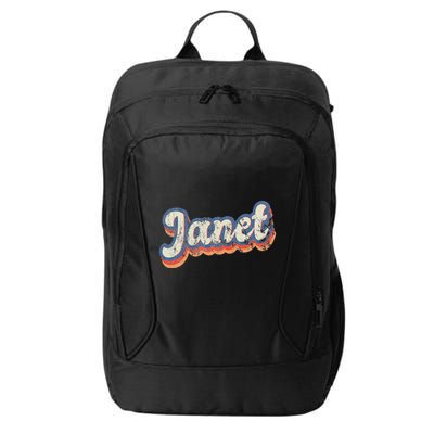 Janet Personalized Name Custom Lettering 70S City Backpack